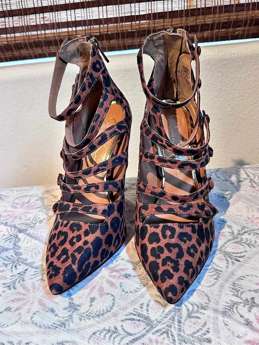 Jessica Simpson Canye Leopard Print Pointed-Toe Heels nwot
